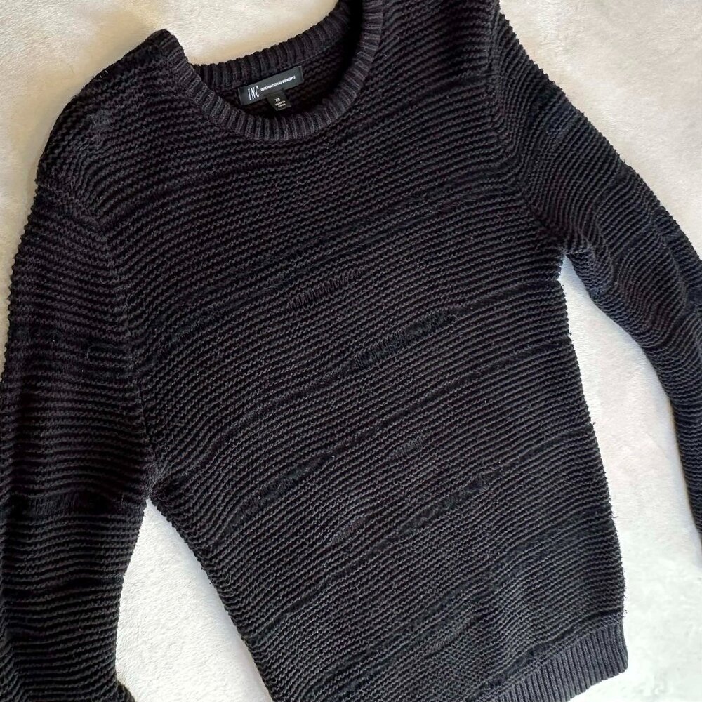 Black Grunge Punk Goth Knit Sweater